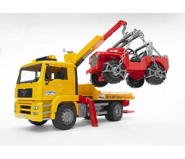 Bruder MAN Takelwagen met Jeep Bruder Merk Takwelwagen Jeep