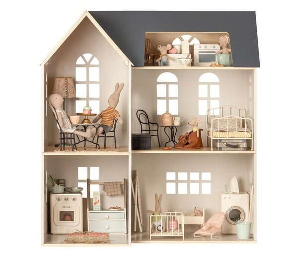 11-9003-00 Maileg, poppenhuis, maileg poppenhuis, poppenhuis accesoires, konijnen, muizen, knuffels, poppen