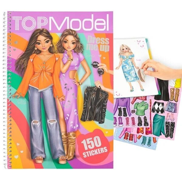 1030-12135-1-wxh depesche topmodel dress me up hip topmodellen modellen model fashion mode accessoires knutselen tekenen ontwerpen kleuren stickerboek