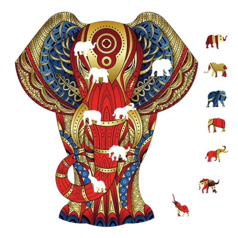 Olifant 1-800x800 Eureka! puzzel hout houten speelgoed puzzle puzzels puzzelen logicapuzzel denkpuzzel logica