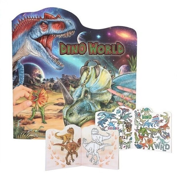Schermafbeelding 2025-09-29 113955 dino world dinosaurus dino's dinosaurussen creatief sticker stickers stickerboek stickerboekje