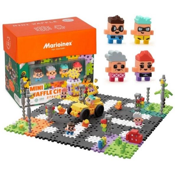 mini-waffle-city-street marioinex mini waffle bouwspeelgoed speelgoed bouwen constructie spelen