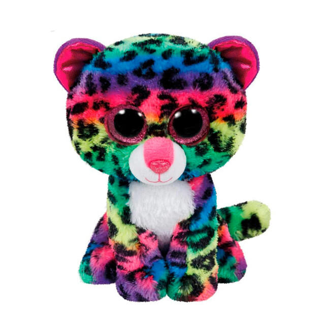 ty-beanie-boos-dot-knuffel-15-cm-multi-0008421371891 Ty knuffel knuffles dierenknuffels regenboog schattig grote ogen
